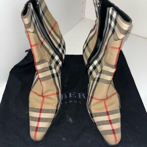 Burberry Plaid Ankle Boots